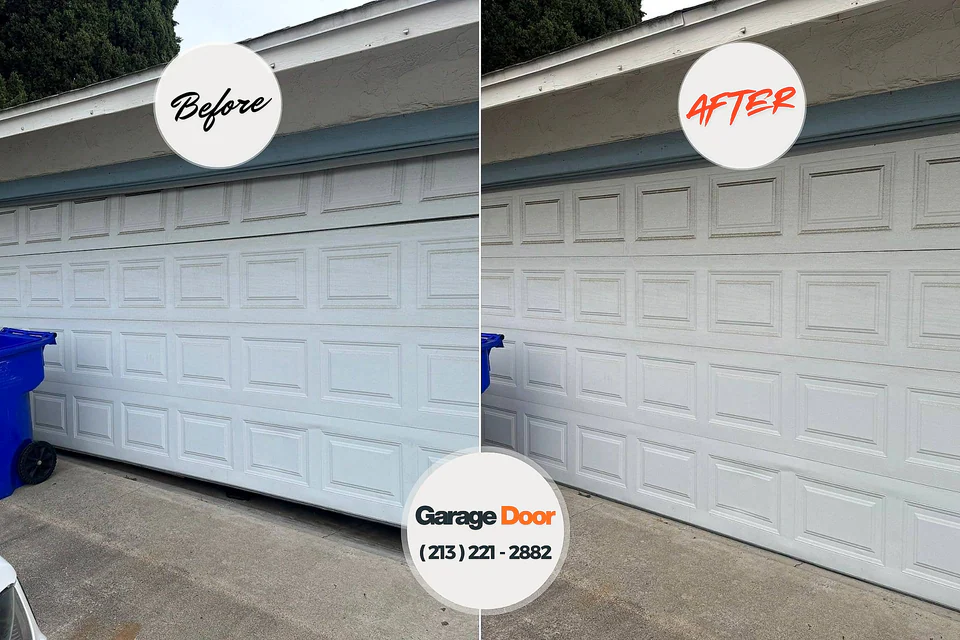 Before and after: garage door repair Clear Lake, SD
